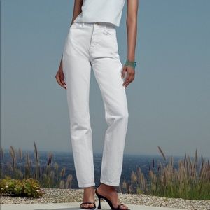 NWT size 36 (US 4) white straight leg fit jeans